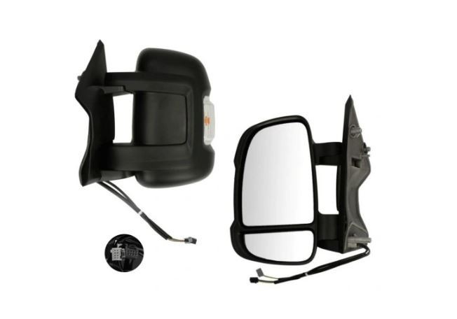 Oglinda exterioara Peugeot Boxer (250), Citroen Jumper (250), Fiat Ducato (250), 09.2006-08.2014, Stanga, reglare electrica; carcasa neagra; incalzit