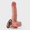Vibrator Realistic Crushious Inviktus, 19cm, Silicon Lichid, Telecomanda, Incalzire, Impingeri, Rotire, Piele Realista