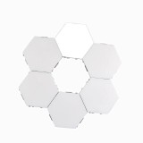 Cumpara ieftin Lampa modulara de perete tip LED, comutare prin atingere (touch ), in forma hexagonala, lumina alba, set 6 hexagoane 2W + alimentator
