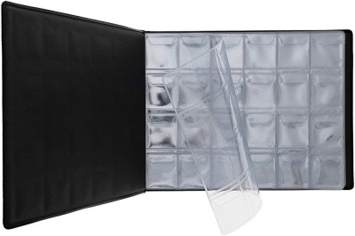 Clasor album ELEGANT pentru 240 de monede p&amp;acirc;nă la 30 mm cu 10 folii , culoare neagră foto