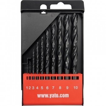 Set 10 burghie pentru metal Yato YT-4461, HSS, 1-10mm foto