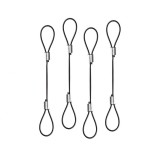 Set 4 bucati sarme de legatura din otel pentru securizarea cablurilor/adaptoarelor, Lindy L40774