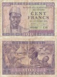 1958 ( 2 X ) , 100 francs ( P-7 ) - Guinea