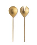 Cumpara ieftin Set 2 linguri servire salata otel auriu satinat Bronte 7x27,1h; 7x27,1h