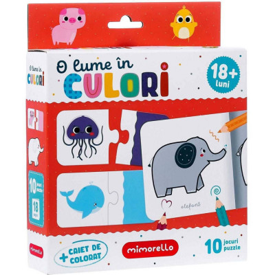 Joc educativ Puzzle O lume in culori, 10 piese Mimorello EK6669 foto