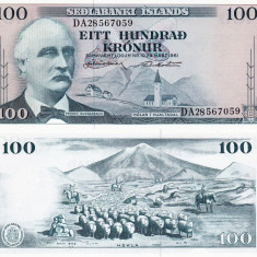 ISLANDA 100 kronur 1961 UNC!!!