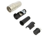 Conector M16 mamă lipire pe cablu 6 pini 5A 150V drept