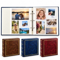 Album foto Classic 23x28 cm, 200 fotografii diverse formate, 50 pagini autoadezive, tip caiet mecanic - Visiniu
