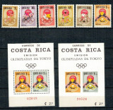 Costa Rica 1965 - Jocurile Olimpice, serie+colite neuzate