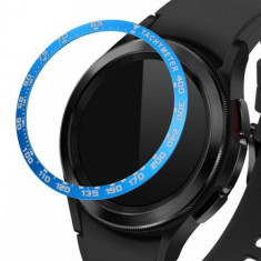 Rama cadran pentru Samsung Galaxy Watch 4 Classic (46mm), Kwmobile, Albastru, Aluminiu, 56179.03 foto