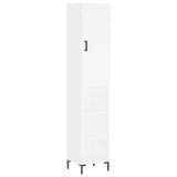 Cumpara ieftin Dulap inalt, alb, 34,5x34x180 cm, lemn prelucrat