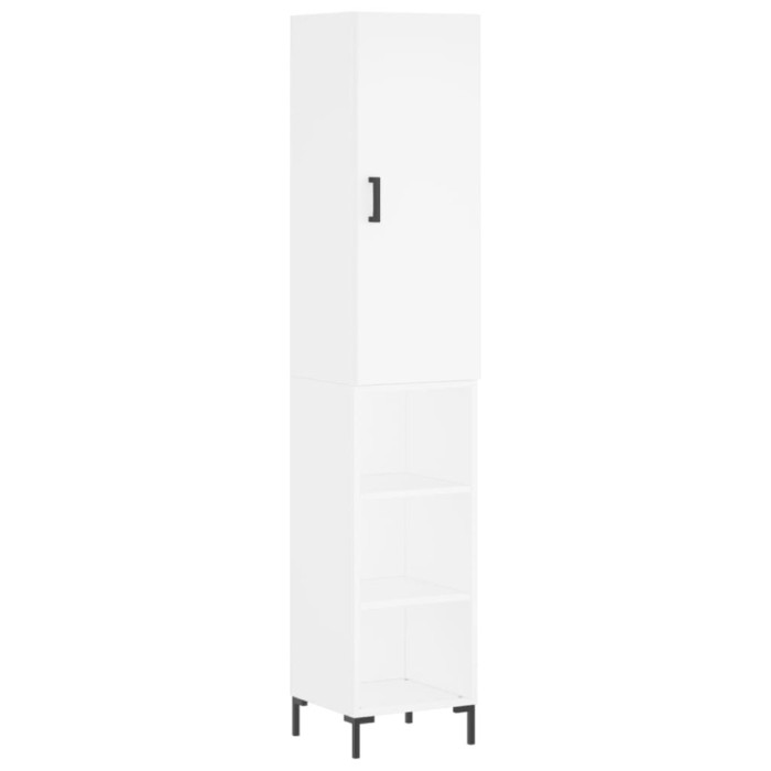 Dulap inalt, alb, 34,5x34x180 cm, lemn prelucrat