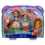 ENCHANTIMALS SET PAPUSI SURORI SI ANIMALUTELE LOR FELICITY FOX SI FLICK SI FEANA FOX SI MIXTE SuperHeroes ToysZone, Mattel