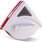 Stergator Dublu cu Magnet pentru Curatarea Geamurilor cu Grosime intre 3 si 8 mm, Alb cu Rosu