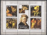 Sao Tome și Principe 2006 - Picturi de Rembrandt, Bloc + Colita, 4 poze, MNH, Nestampilat