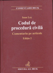 IOAN LES - CODUL DE PROCEDURA CIVILA ( COMENTARIU PE ARTICOLE ) foto