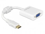 Adaptor mini HDMI C la VGA Alb T-M, Delock 65348