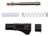 Mufă Banană 4mm 45A Neagră Poliamidă
