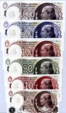 ARGENTINA - FANTASY NOTES - 5 + 10 + 50 + 100 + 500 + 1000 PESOS EVA PERON - UNC
