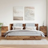 vidaXL Noptiere, 2 buc., lemn vechi, 40x35x62,5 cm, lemn prelucrat 856523