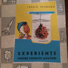 Experiente pentru chimistii amatori Leonid Popescu 1968