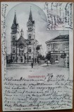 Carte postala, Timisoara, Catedrala Romano catolica, 1901