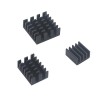 Kit 3 Radiatoare Aluminiu Negru Raspberry Pi - Racire Eficienta Componente Electronice