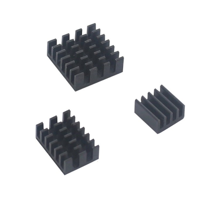 Kit 3 bucati Radiator Raspberry Pi, negru