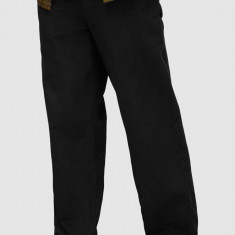 AllSaints pantaloni din amestec de in HANBURY TROUSERS culoarea negru, drept, MF080Y