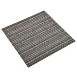 vidaXL Covor 20 pcs Anthracit &icirc;n dungi 50 x 50 cm 100% polipropilenă 42046745