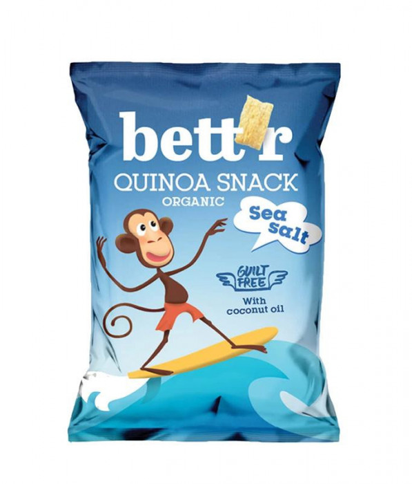 Snack Quinoa cu Sare Fara Gluten Bio 50 grame Bett&#039;r