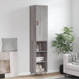Cumpara ieftin Dulap &icirc;nalt, gri sonoma, 34,5x34x180 cm, lemn prelucrat