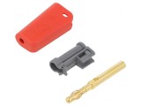 Mufă Banană 4mm 32A Roșie Neizolată