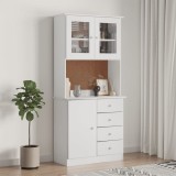 vidaXL Dulap &icirc;nalt ALTA, alb, 77x35x165 cm, lemn masiv de pin