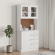 vidaXL Dulap &icirc;nalt ALTA, alb, 77x35x165 cm, lemn masiv de pin 3187772