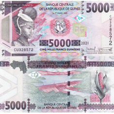 Guineea 5 000 Francs 2021 P-49c UNC