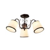 Cumpara ieftin Candelabru Klausen Zamora 3 Maro Alb 55x55x27 cm, Corp Iluminat Clasic Elegant 3xE27 Ideal Living Dining, Design Metalic Durabil, Design Rafinat