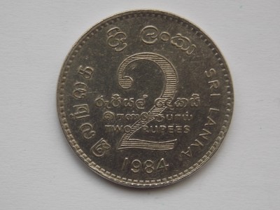 2 RUPEES 1984 SRI LANKA foto