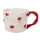 Cumpara ieftin Cana Ciupercute ceramica multicolora 13x9x7 cm / 200 ml