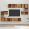 VidaXL Set comodă TV cu raft Altele 10 pcs Lemn vechi 180 x 30 x 90.5 cm