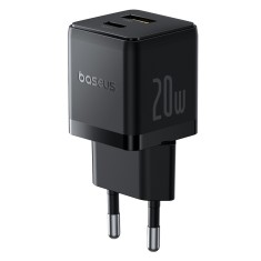 Incarcator priza Fast Charge 2in1 Baseus, negru, P10111608113-00 foto