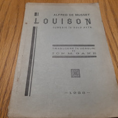 ALFRED DE MUSSET - Louison - ION M. GANE (autograf) trad. - Braila, 1938, 62 p.