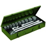 Proxxon 23300 - Set capete chei tubulare 22-50 mm patrat 3/4 inch 14 bucati