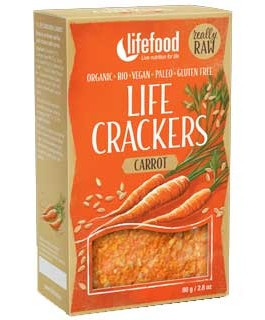 Lifecrackers cu Morcovi Raw Bio Lifefood 80gr foto