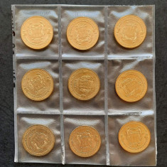 Lot monede 9 x 10 Ruble 2015 "Petropavlovsk" - Rusia - A 3874