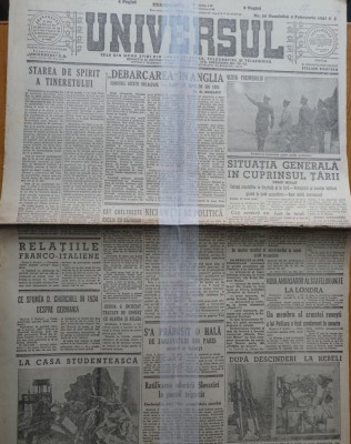 Ziarul Universul, 9 februarie 1941, Director Stelian Popescu foto