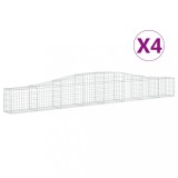 Cumpara ieftin Cosuri gabion arcuite 4 buc, 400x30x40/60 cm, fier galvanizat