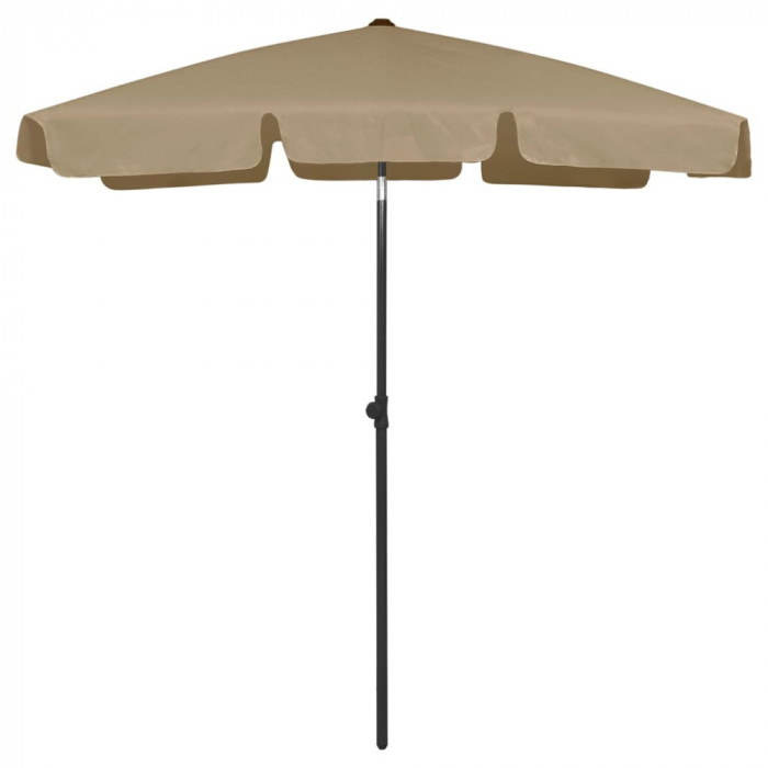 Umbrela de plaja, gri taupe, 180x120 cm GartenMobel Dekor
