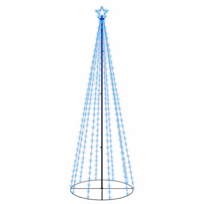 Brad de Craciun conic, 310 LED-uri, albastru, 100x300 cm foto