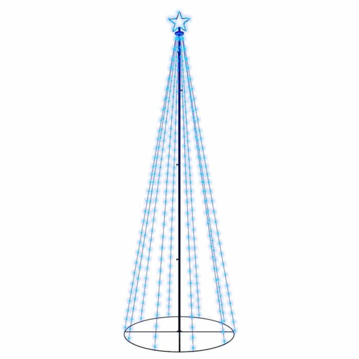 Brad de Craciun conic, 310 LED-uri, albastru, 100x300 cm